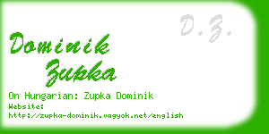 dominik zupka business card